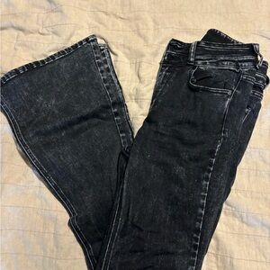 KanCan Washed Black Flare Jeans